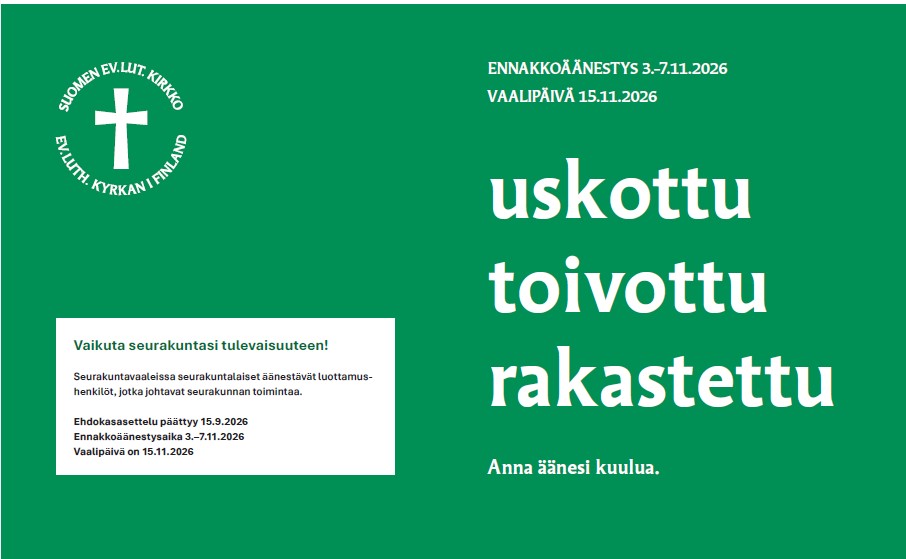 Mainos uskottu, toivottu, rakastettu - asetu ehdolle